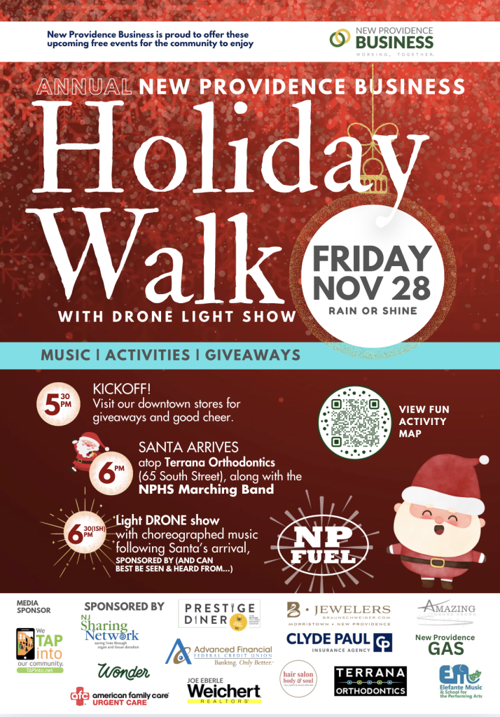 New Providence Holiday Walk Drone Show Santa